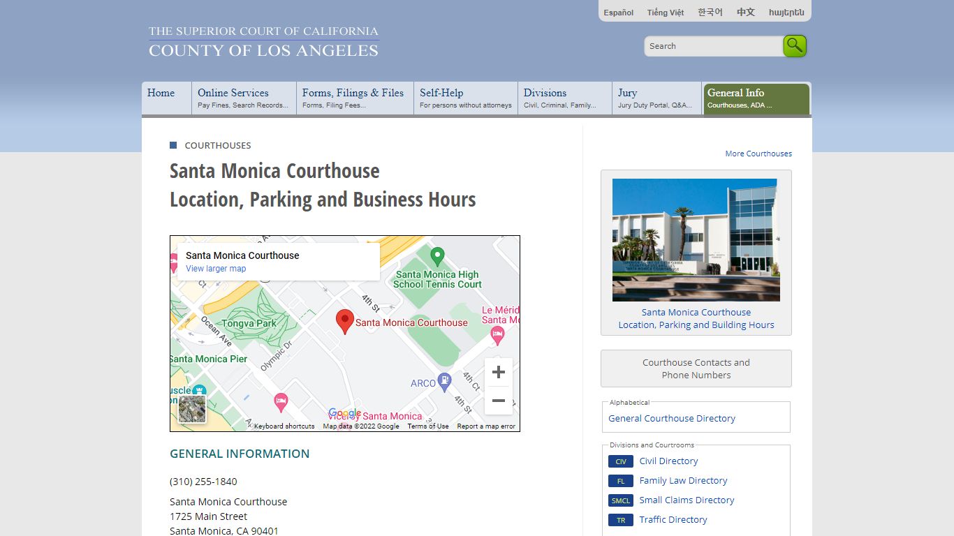 Courthouses in Los Angeles County - Contacts and Locations - LA Court